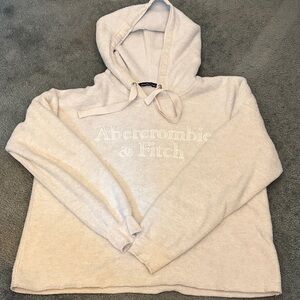Abercrombie & Fitch Cream Hooded Sweatshirt